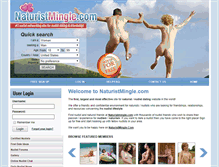 Tablet Screenshot of naturistmingle.com